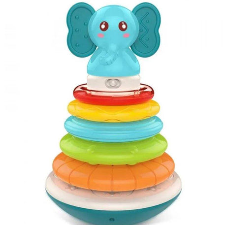 Huanger Éléphant pyramide lumière & musique 6M+ - Huanger - Jouets Musicaux pour bébé Maroc -www.babyboss.ma