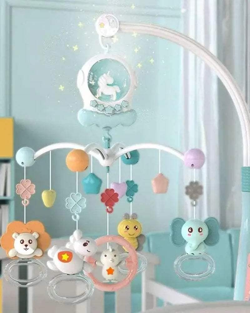 Huanger Mobile musical avec lumière et musique - Bleu - Huanger - Veilleuses pour bébé Maroc -www.babyboss.ma