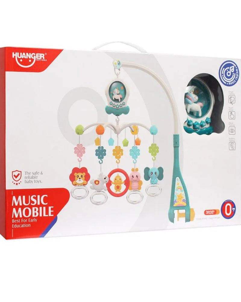 Huanger Mobile musical avec lumière et musique - Bleu - Huanger - Veilleuses pour bébé Maroc -www.babyboss.ma