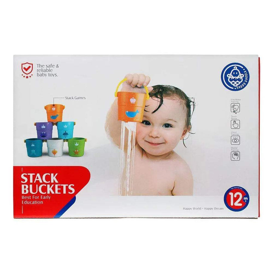 HUANGER - Petits Sceaux colorés à empiler 6Pcs - Huanger - pour bébé Maroc -www.babyboss.ma