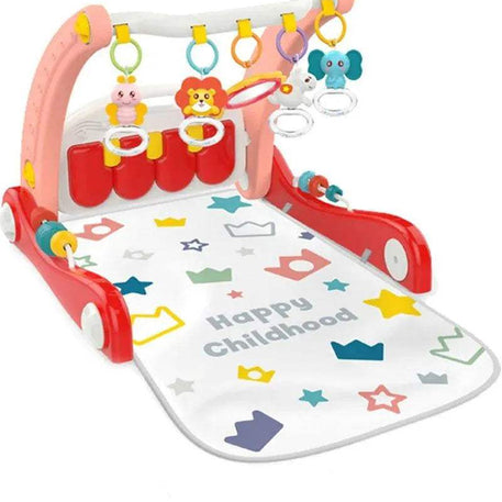 Huanger Tapis d'éveil avec un piano & Trotteur 2en1 - Rouge - Huanger - Tapis d'éveil pour bébé Maroc -www.babyboss.ma