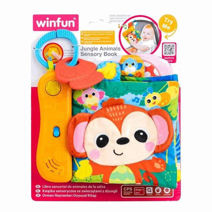 Jungle Animals Sensory Book - Winfun - pour bébé Maroc -www.babyboss.ma