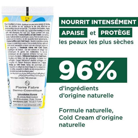 Klorane Bébé Crème nutritive au Cold Cream et Calendula - 40ml - Klorane - Hygiène et Soin pour bébé Maroc -www.babyboss.ma