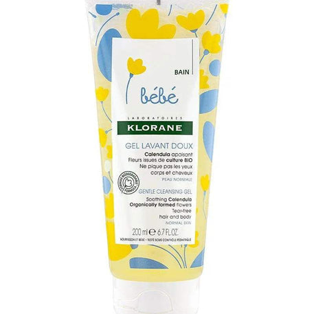 Klorane Bébé Gel lavant doux au Calendula apaisant - 200ml - Klorane - Hygiène et Soin pour bébé Maroc -www.babyboss.ma