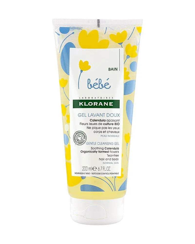 Klorane Bébé Gel lavant doux au Calendula apaisant - 200ml - Klorane - Hygiène et Soin pour bébé Maroc -www.babyboss.ma