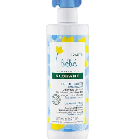Klorane Bébé Lait de toilette sans rinçage au Calendula apaisant - 500ml - Klorane - Hygiène et Soin pour bébé Maroc -www.babyboss.ma
