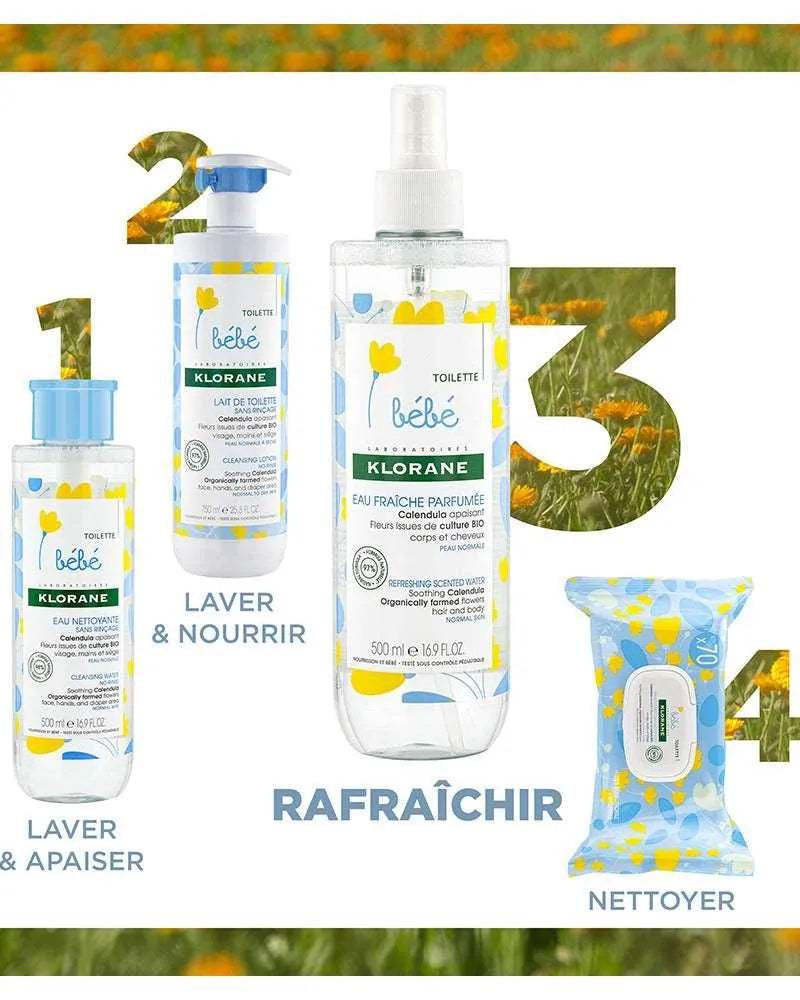 klorane-bebe-eau-fraiche-parfumee-au-calendula-apaisant-500ml-babyboss-ma-klorane-pour-bebe-maroc-5 - Babyboss.ma -bebe-maroc
