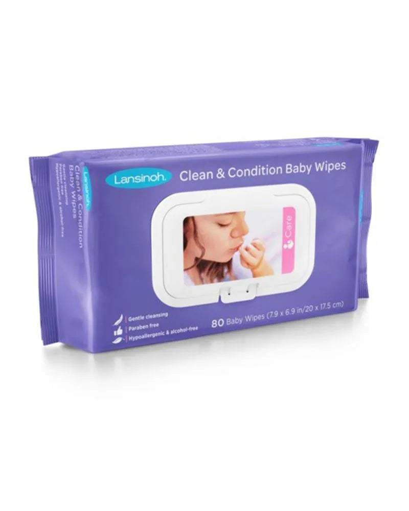 Lansinoh Lingettes à la Lanoline - 80 unités - Lansinoh - Hygiène et Soin pour bébé Maroc -www.babyboss.ma