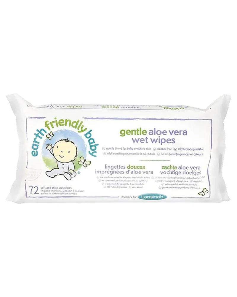 Lansinoh Lingettes Humides Gentle Aloe Vera - 72 unités - Lansinoh - Hygiène et Soin pour bébé Maroc -www.babyboss.ma