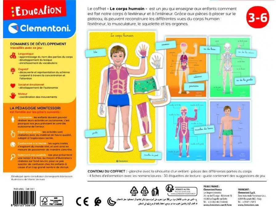 LE CORPS HUMAIN - MONTESSORI - babyboss toys - pour bébé Maroc -www.babyboss.ma