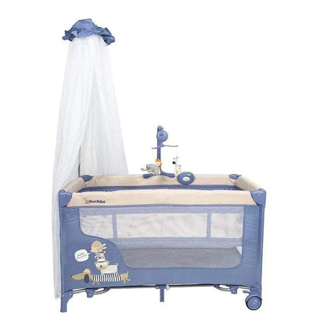 Lit parc bleu- MON BÉBÉ - mon bebe - Lits Parapluie pour bébé Maroc -www.babyboss.ma