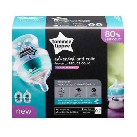 Lot de 2 Biberons Tommee Tippee anti-colique avancé 0m+ - 150ml - Tommee Tippee - Biberon pour bébé Maroc -www.babyboss.ma