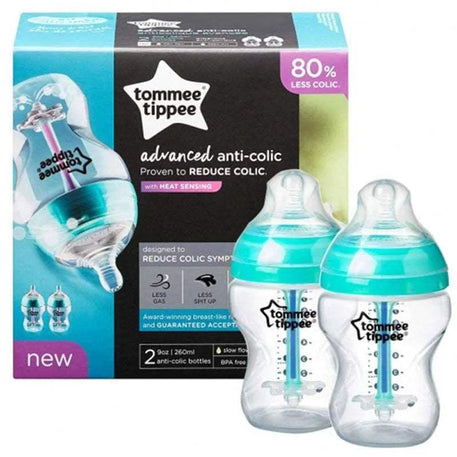 Lot de 2 Biberons Tommee Tippee anti-colique avancé 0m+ - 260ml - Tommee Tippee - Biberon pour bébé Maroc -www.babyboss.ma
