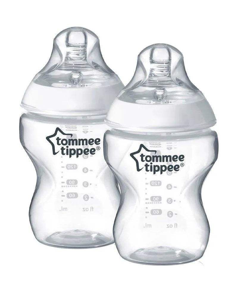 Lot de 2 Biberons Tommee Tippee Closer to Nature 0m+ - 260ml - Tommee Tippee - Biberon pour bébé Maroc -www.babyboss.ma