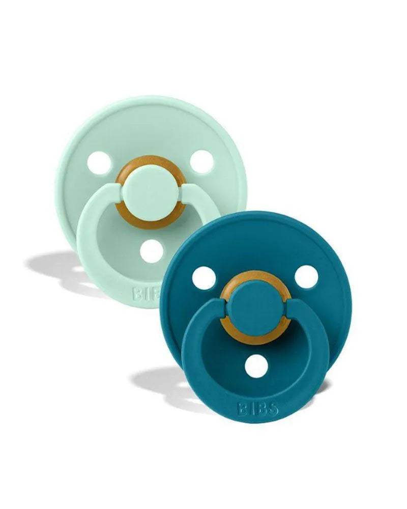 Lot de 2 Sucettes Bibs - Turquoise & Vert - Bibs - Sucettes pour bébé Maroc -www.babyboss.ma