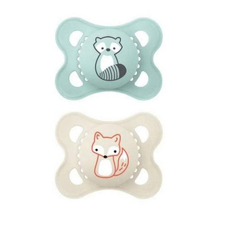 Lot de 2 Sucettes MAM Original 2-6 mois - Raton Laveur & Renard - MAM - Sucettes pour bébé Maroc -www.babyboss.ma