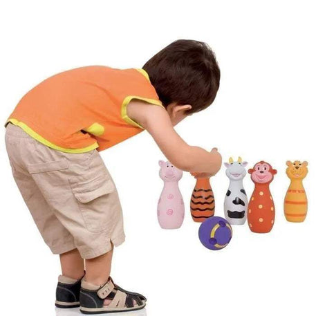 LUDI - Jeu de 5 quilles en forme d'animaux - Ludi - pour bébé Maroc -www.babyboss.ma