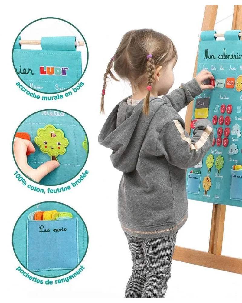 Ludi Mon Calendrier Basic - Bleu - Ludi - Jouets éducatifs pour bébé Maroc -www.babyboss.ma
