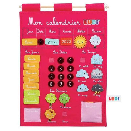 Ludi Mon Calendrier Basic - Rose - Ludi - Jouets éducatifs pour bébé Maroc -www.babyboss.ma