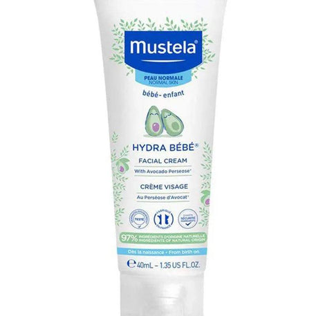Mustela Crème Visage Hydra Bébé à l'avocat BIO - 40ml - Mustela - Hygiène et Soin pour bébé Maroc -www.babyboss.ma
