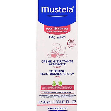 Mustela Crème Visage Hydratante Apaisante - 40ml - Mustela - Hygiène et Soin pour bébé Maroc -www.babyboss.ma