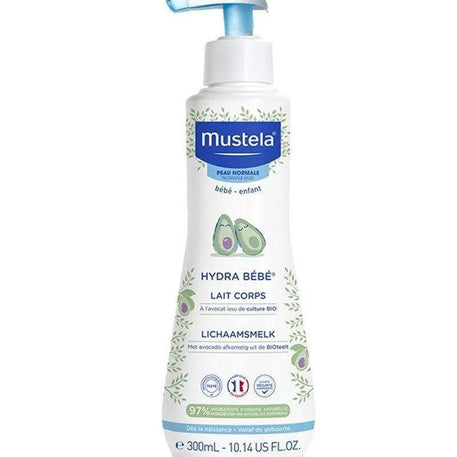 Mustela Lait corps Hydra Bébé à l'avocat BIO - 300ml - Mustela - Hygiène et Soin pour bébé Maroc -www.babyboss.ma