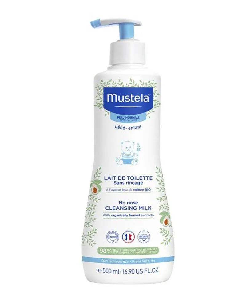 Mustela Lait de Toilette sans Rinçage à l'Avocat Bio - 500ml - Mustela - Hygiène et Soin pour bébé Maroc -www.babyboss.ma