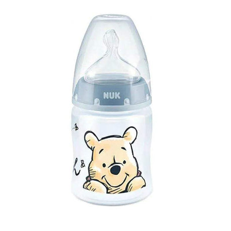 NUK Biberon First Choice+ 0-6m 150ml - Winnie l'ourson Bleu - NUK - Biberon pour bébé Maroc -www.babyboss.ma