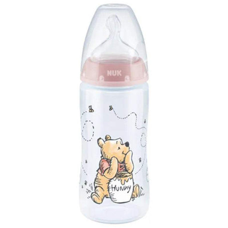 Nuk Biberon First Choice+ 300ml 0-6 mois - Winnie l’Ourson Rose - NUK - Biberon pour bébé Maroc -www.babyboss.ma