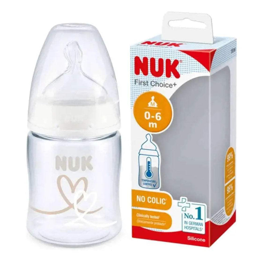 Nuk Biberon first choice+ Température control 150ml 0-6mois Cœur - NUK - pour bébé Maroc -www.babyboss.ma
