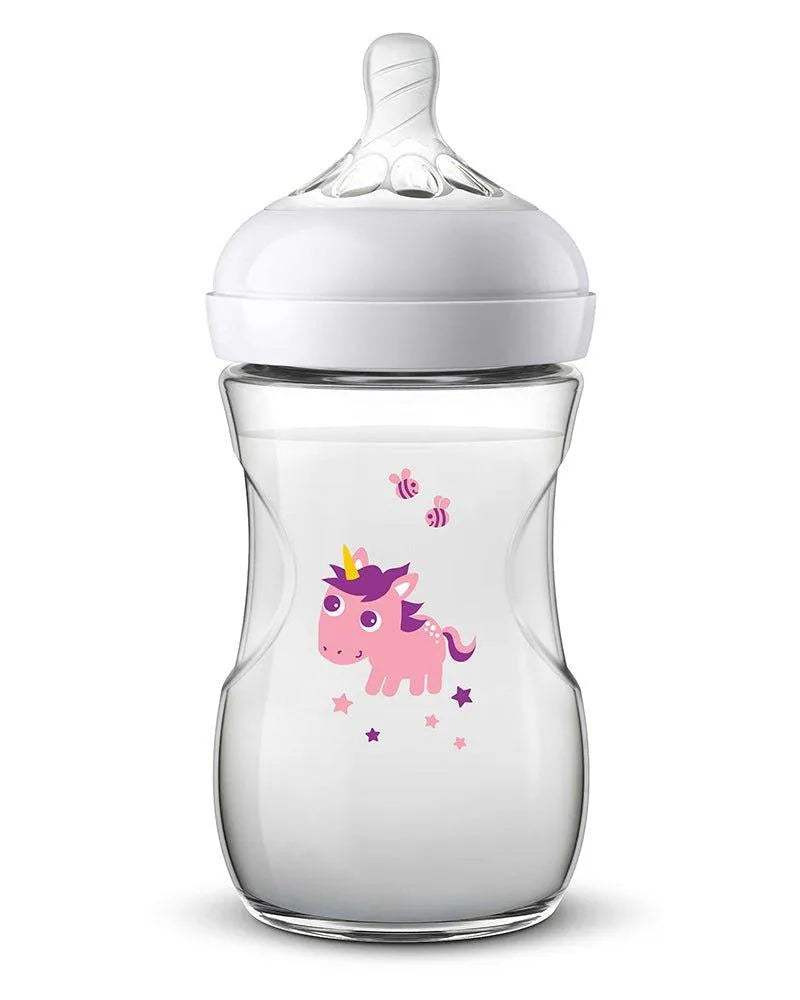 Philips Avent Biberon Natural 260ml - Licorne - Philips Avent - Biberon pour bébé Maroc -www.babyboss.ma