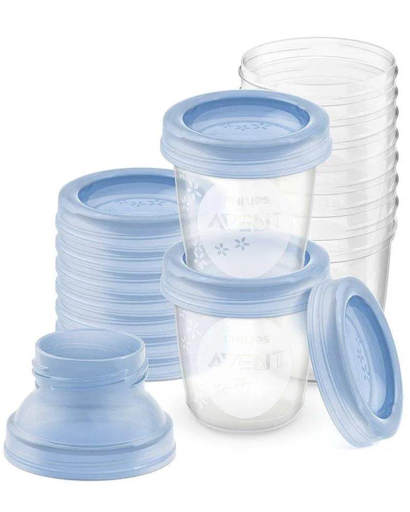 Philips Avent Kit 10 pots de conservation - 180ml - Philips Avent - Conservation du Lait pour bébé Maroc -www.babyboss.ma