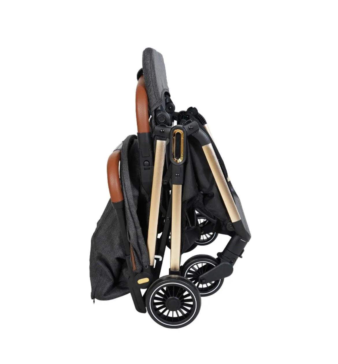 POUSSETTE GOLD EDITION AUTO-PLIANTE GRIS FONCE – MON BÉBÉ - mon bebe - pour bébé Maroc -www.babyboss.ma