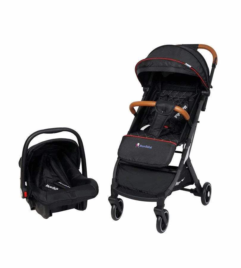 Suitcase stroller with maxi cosi-black