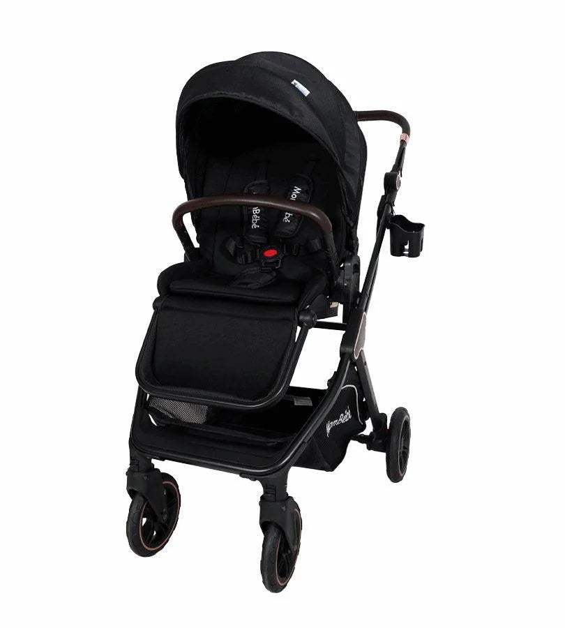 MonBébé POUSSETTE RÉVERSIBLE NOIR – MON BÉBÉ - mon bebe - Poussettes pour bébés pour bébé Maroc -www.babyboss.ma