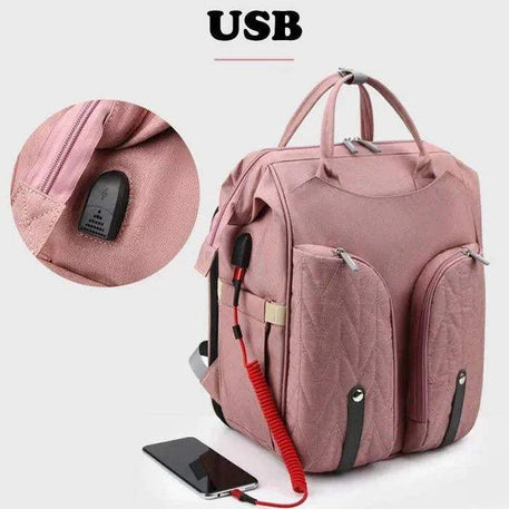Sac à Dos à Langer avec Lit à Langer Lit Pliant Portable Convertible Multifonction - sac - pour bébé Maroc -www.babyboss.ma