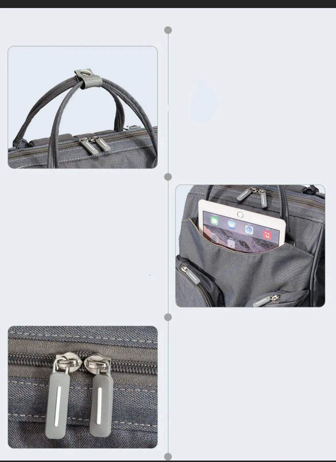 sac-a-dos-a-langer-avec-lit-a-langer-lit-pliant-portable-convertible-multifonction-babyboss-ma-sac-pour-bebe-maroc-5 - Babyboss.ma -bebe-maroc