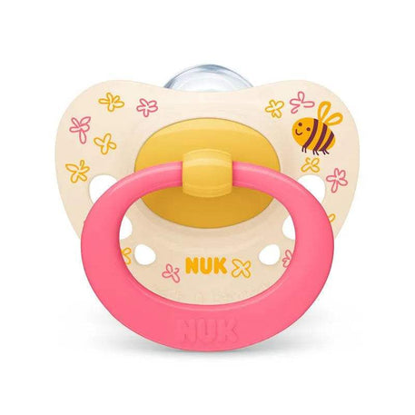 Sucette NUK Signature 6-18M - Rose & Jaune - NUK - Sucettes pour bébé Maroc -www.babyboss.ma