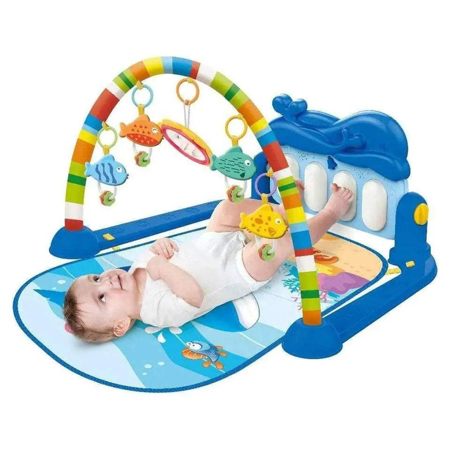 Tapis gym pour bébés avec piano et jouets pendantifs - Huanger - pour bébé Maroc -www.babyboss.ma