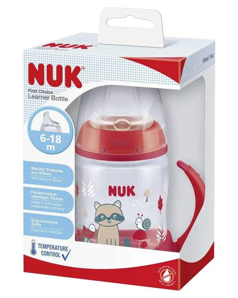 Tasse d'apprentissage NUK avec Température Control 150ml 6-18M - Rouge - NUK - Tasses pour bébé Maroc -www.babyboss.ma