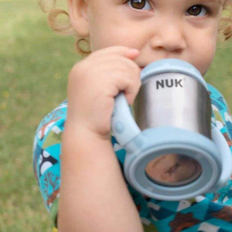 Tasse NUK Learner Stainless Steel 125ml 6-18M - Bleu - NUK - Tasses pour bébé Maroc -www.babyboss.ma