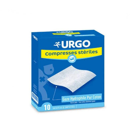 Urgo Compresses stériles 20x20cm boîte de 10 - Urgo - Compresses Stériles pour bébé Maroc -www.babyboss.ma