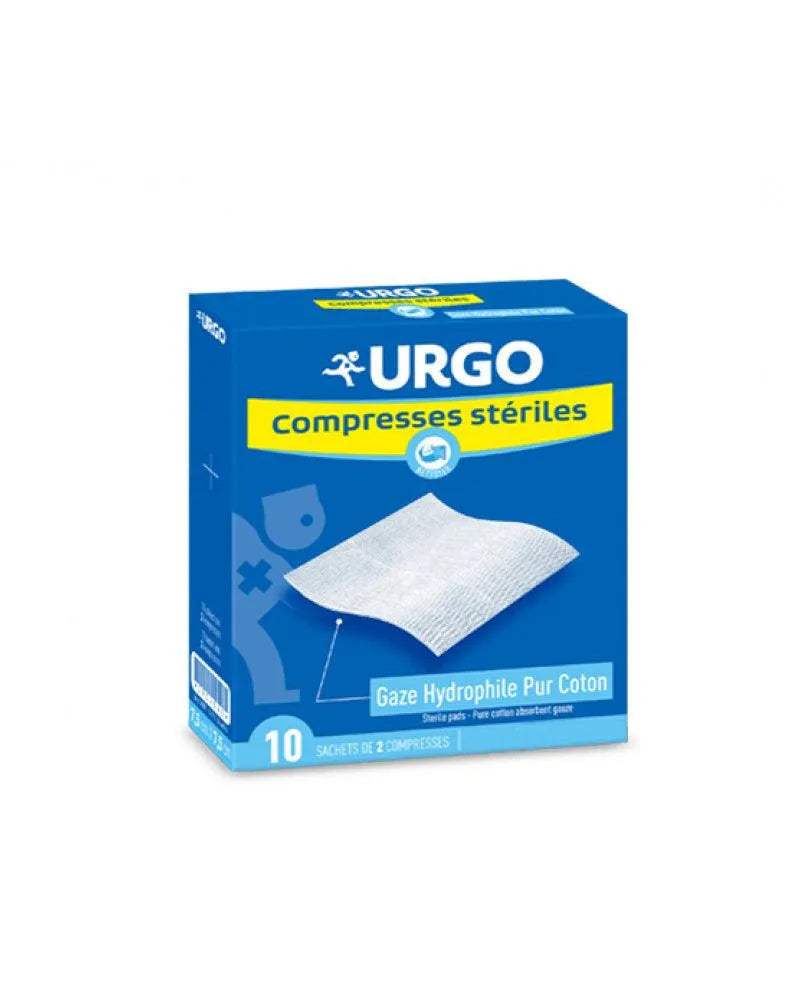 Urgo Compresses stériles 20x20cm boîte de 10 - Urgo - Compresses Stériles pour bébé Maroc -www.babyboss.ma