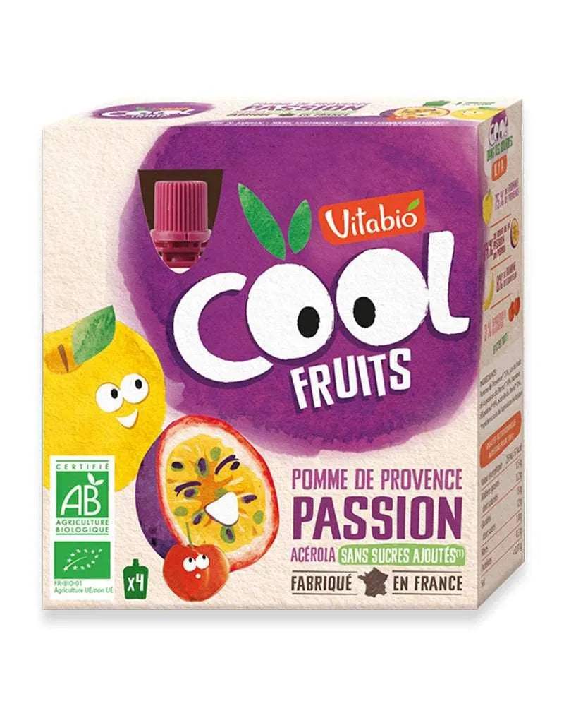 Vitabio COOL FRUITS Pomme de Provence & Passion 4x 90g - Vitabio - Alimentation pour bébé Maroc -www.babyboss.ma