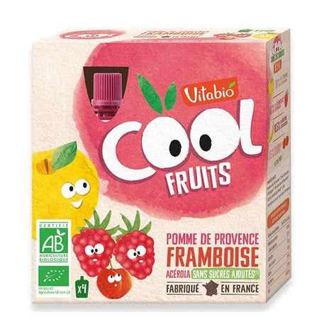 Vitabio COOL FRUITS Pomme Framboise 4x 90g - Vitabio - Alimentation pour bébé Maroc -www.babyboss.ma