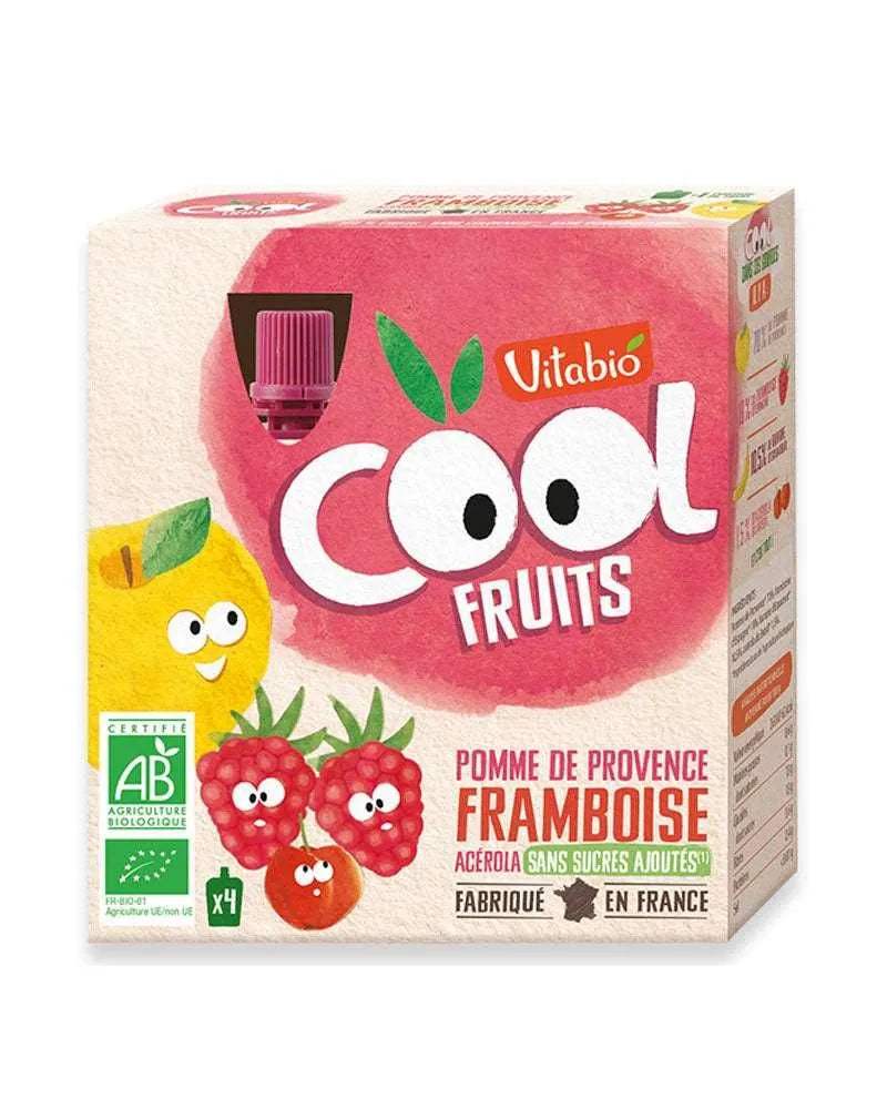 Vitabio COOL FRUITS Pomme Framboise 4x 90g - Vitabio - Alimentation pour bébé Maroc -www.babyboss.ma