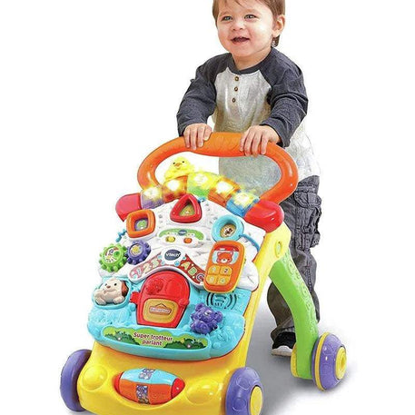 Vtech Super Trotteur parlant 2en1 Bleu - 9-36m - Vtech - Trotteurs pour bébé Maroc -www.babyboss.ma