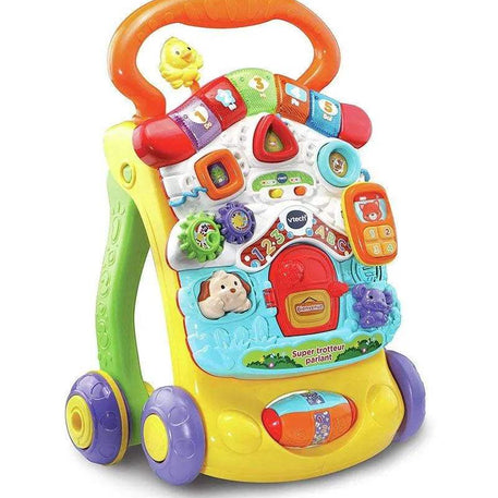 Vtech Super Trotteur parlant 2en1 Bleu - 9-36m - Vtech - Trotteurs pour bébé Maroc -www.babyboss.ma