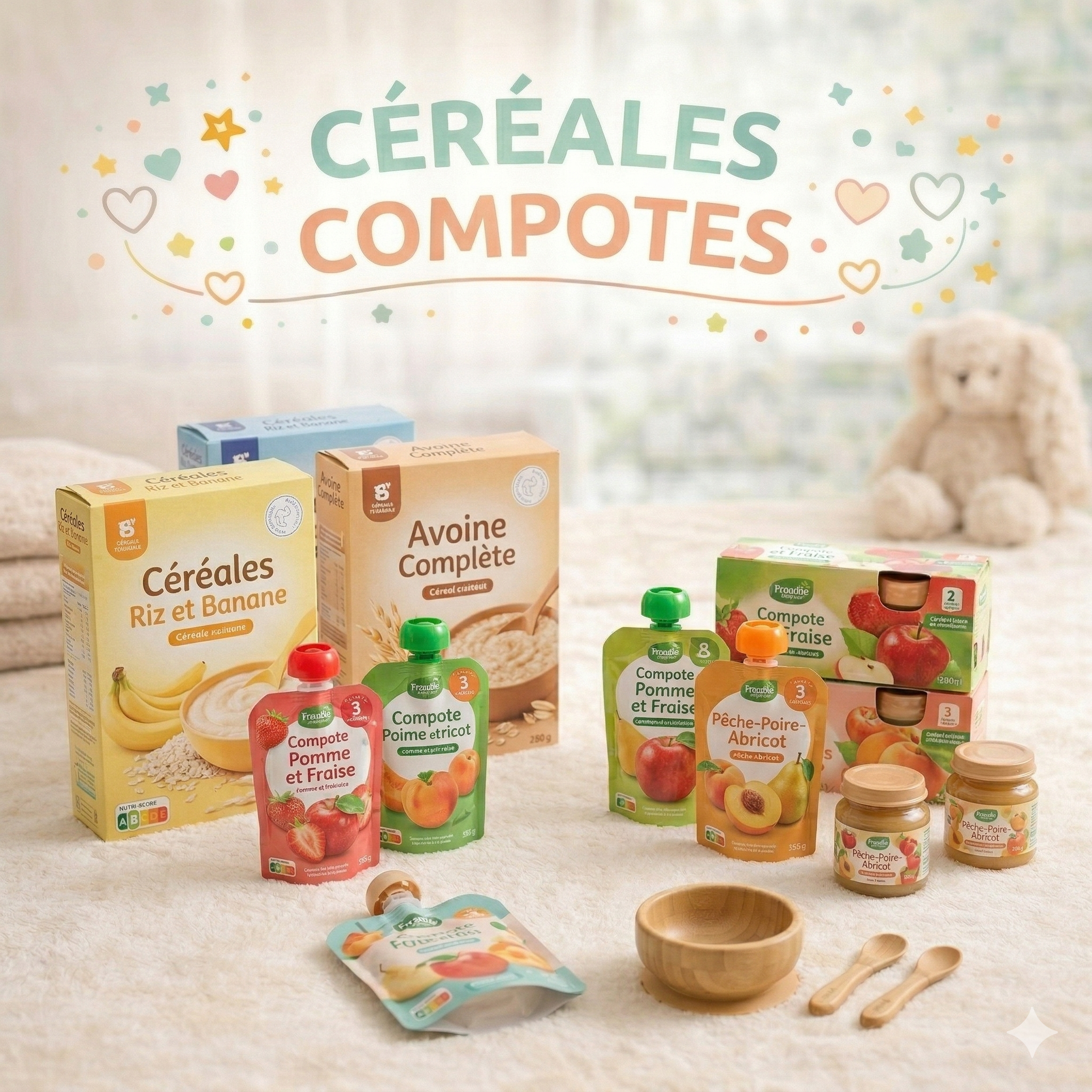 Céréales et compotes Pour bébé