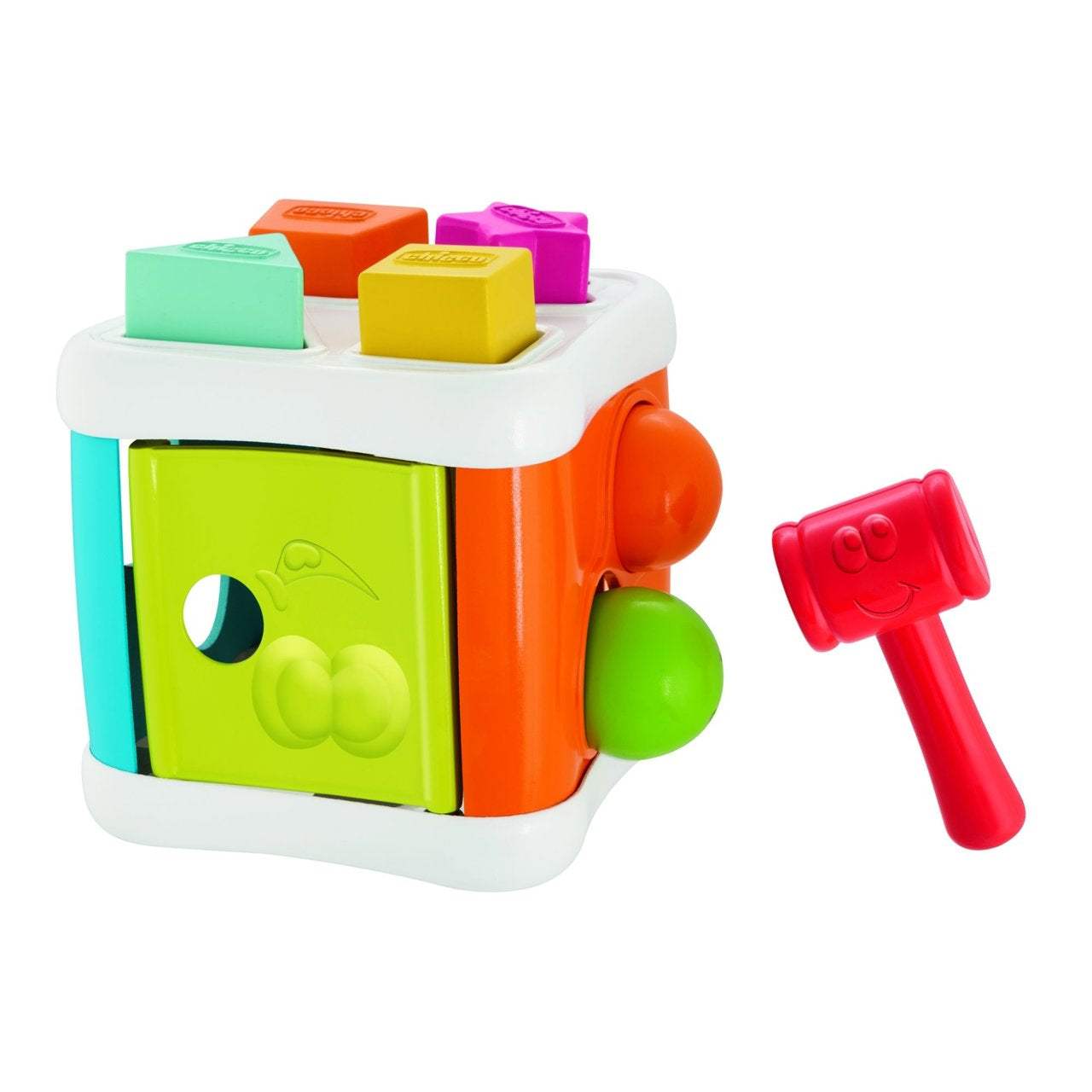 Cube à Formes 2 en 1 – Chicco - Chicco - Jouets Sensoriels pour bébé Maroc -www.babyboss.ma